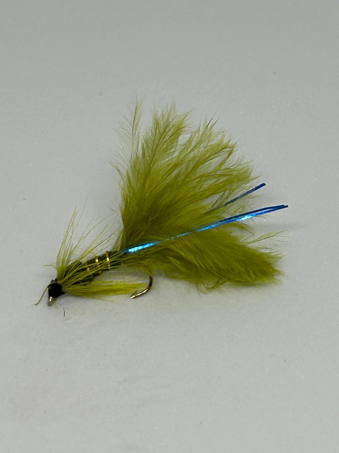 Wet Fly Nymph Damsel Olive Blue Flash