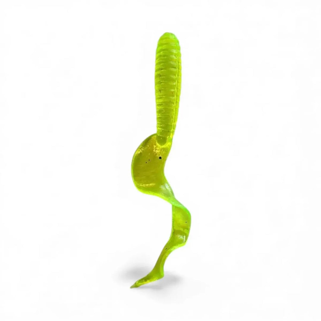 4in Bright Yellow Curly Tail