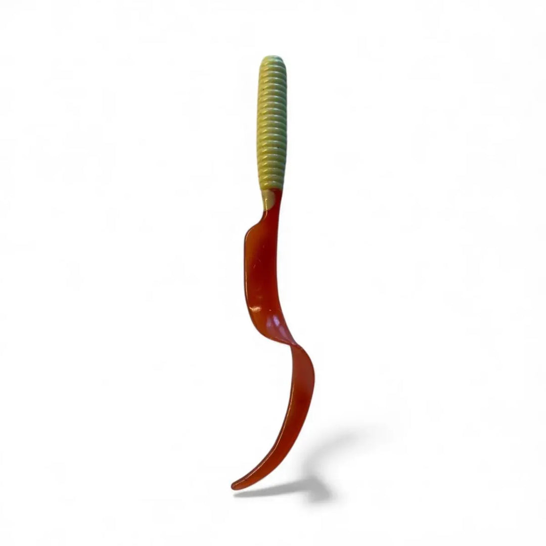 6in Yellow / Red Curly Tail