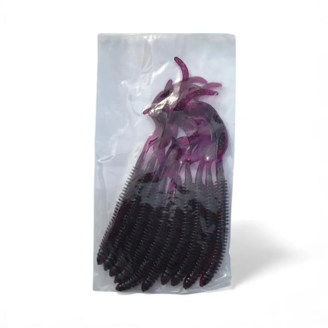 6in Purple Glitter Curly Tail
