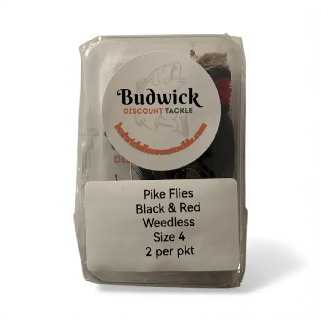 Pike Flies , Black &amp; Red , Size 4